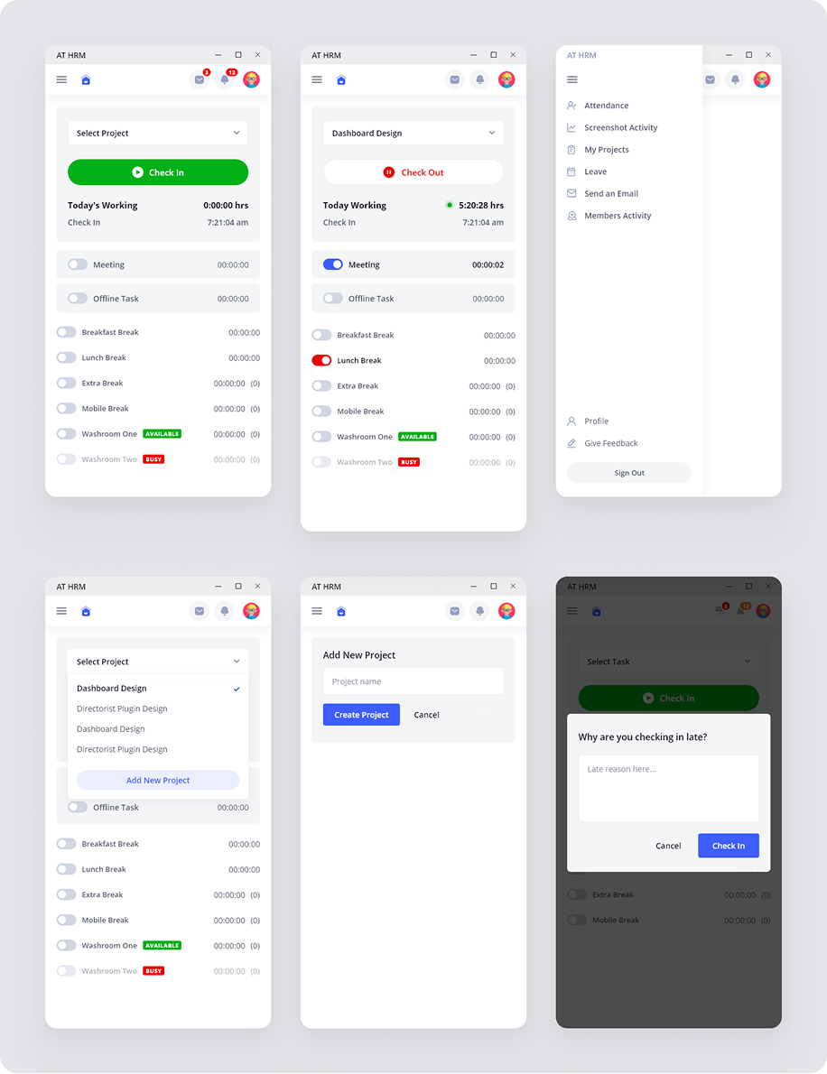 HRM General Member dashboard screenshot 1